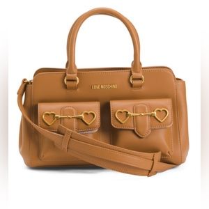 LOVE MOSCHINO Heartbit Grab Bag Color Camel